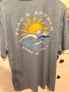 Flag & Anthem Men’s Heather Blue Surf Graphic Short-Sleeve Tee